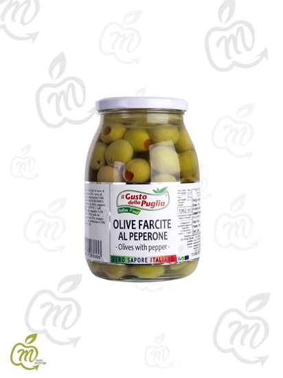 Immagine di GUSTO DELLA PUGLIA OLIVE FARCITE PEPERONE ML 1062