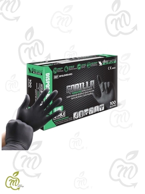 Immagine di DIDOPHARMA GUANTI PROF.NITRILE S/POLV. NERI ''L'' 100 pz