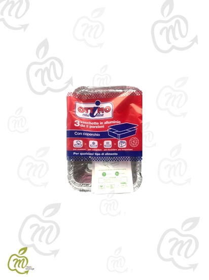 Immagine di OTTIMO PORZ. 2 C/COP. 3 VASCH. ALLUMINIO X 24 pz
